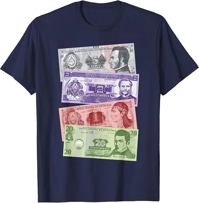 Honduras Billetes, Lempiras T-Shirt Y2k Persönlichkeits-Grafik-Bekleidung für Frauen Männer A Por Baleadas Catrachos Neuheits-Geschenk-T-Shirt-Oberteile – Detail 19