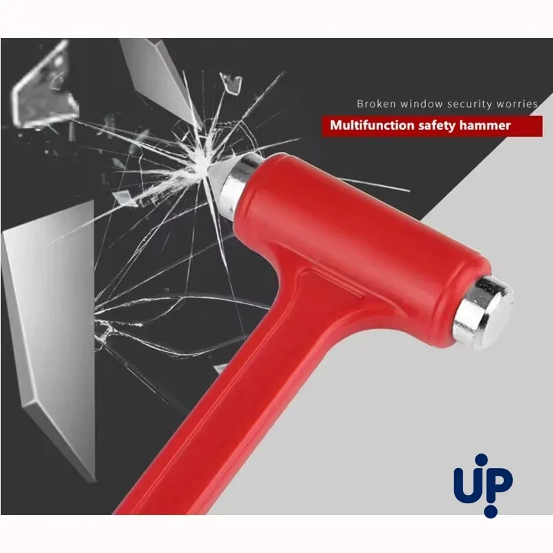 Martillo de Seguridad para Auto 2 en 1, Kit de Herramientas de Escape de Emergencia, Rompe Cristales de Ventana de Auto y Cortador de Cinturón de Seguridad
