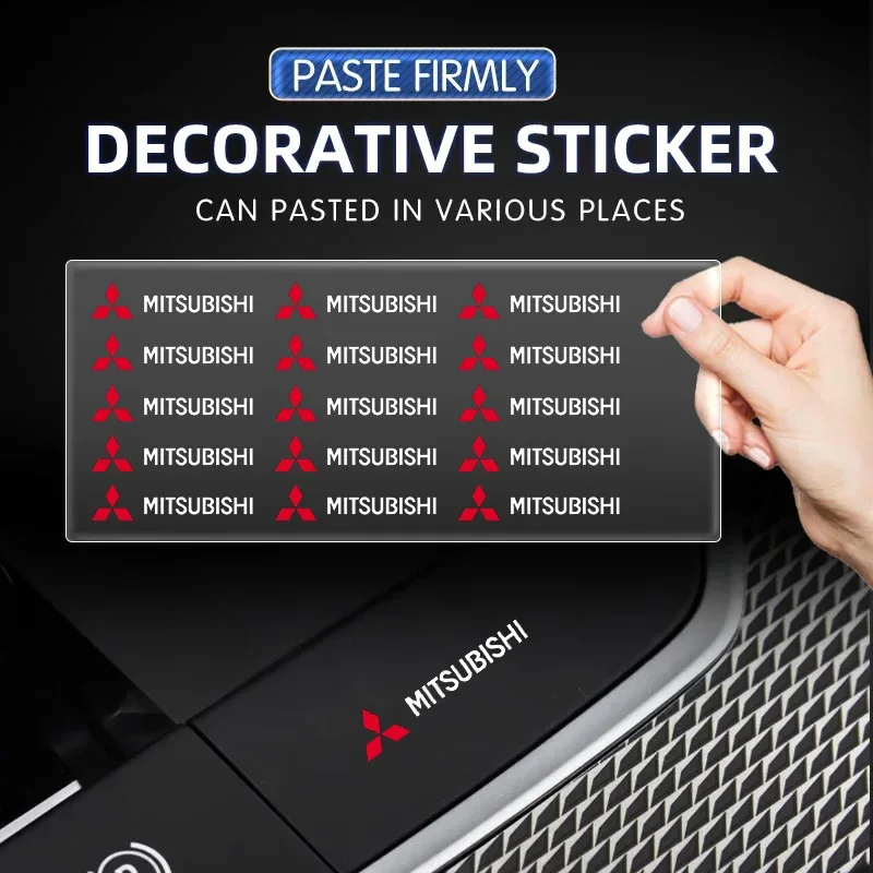 

New Car Interior Sticker Central control Decals Emblem Badge For Mitsubishi ASX Lancer Pajero Outlander L200 Lancer EX Pajero