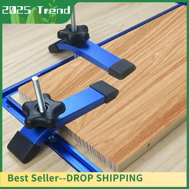 AD33 HOT Acting T-Track Hold Down Clamp With T Bolts And Silder Aluminum Alloy Woodworking Clamps For Routers Drill Presses CNC