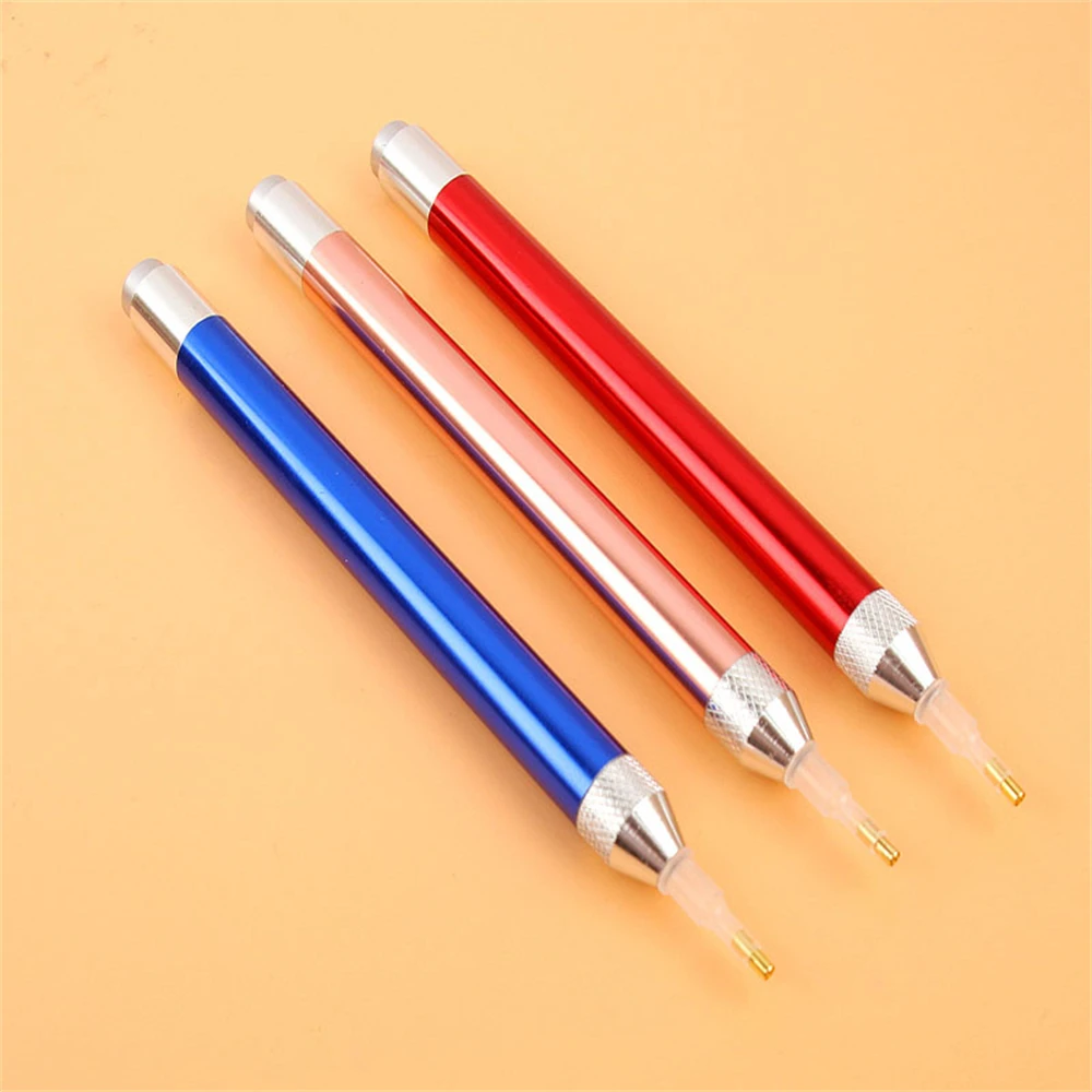 Lighted 5D Point Drill Pen Diamond Painting Tool Alloy Lighting Pens LED Drill Diamonds Sewing Accessories DIY Crafts Tools Set