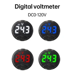 DC7-120V/Dc 0-120V Led Digitaal Display Ronde Dc Touch Voltmeter Voor Het Meten Van Spanningsapparatuur