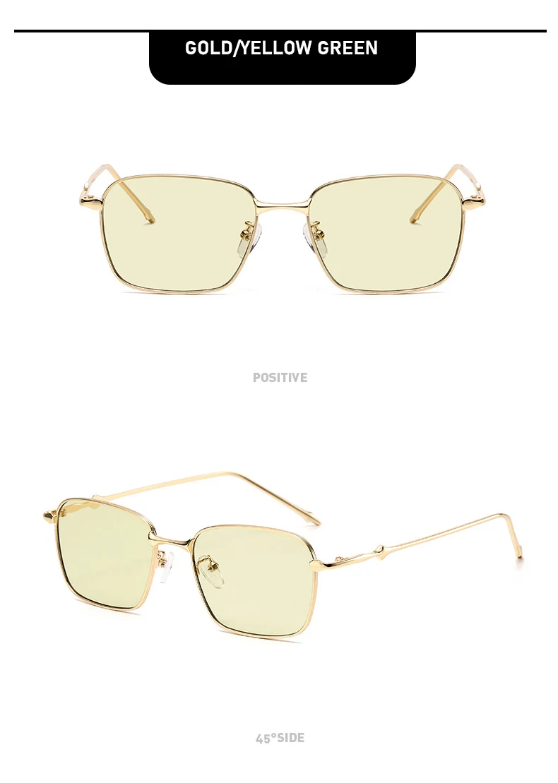 Raffinierte Sonnenbrille im reifen Stil mit dünnem Metallrahmen, quadratischem Design und Gesichtsverschlankung für einen trendigen, vielseitigen Stil 2184 – Detail 12