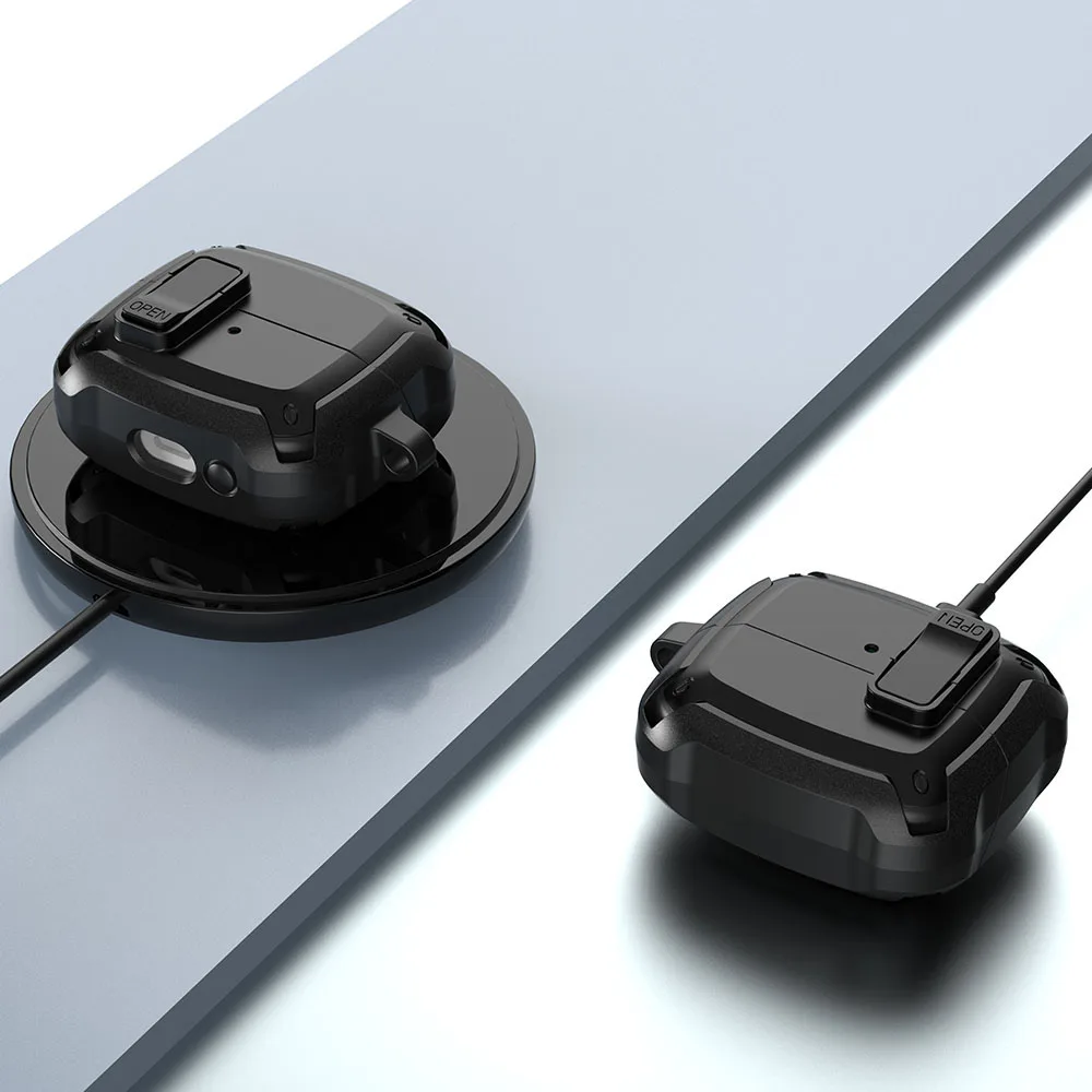 Per Samsung Galaxy Buds 3 Pro Armor Custodia antiurto con blocco interruttore sicuro Cover per Galaxy Buds 3 Auricolari Accessori Coque