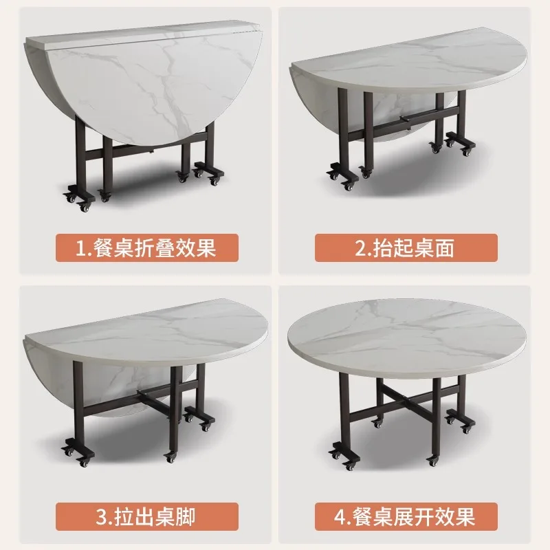 طاولة طعام منزلية قابلة للطي، وغرفة للإيجار، وطاولة طعام صغيرة، ودائرة كبيرة متحركة بسيطة للفندق