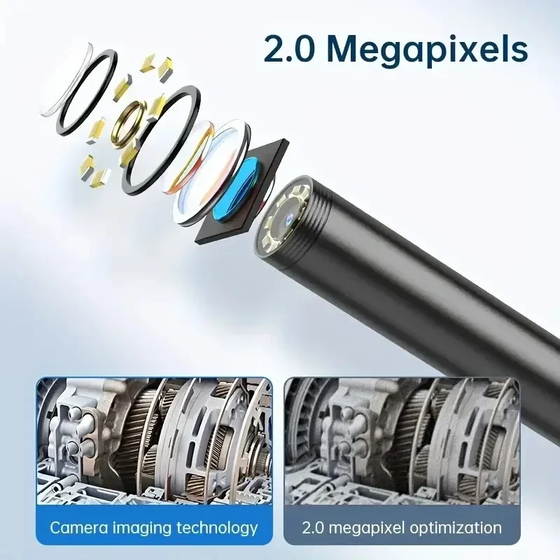 Micro USB Tipo C Borescope Mini Câmera, Endoscópio Android, LED à prova d\'água, Inspeção de carro, HUAWEI, Xiaomi