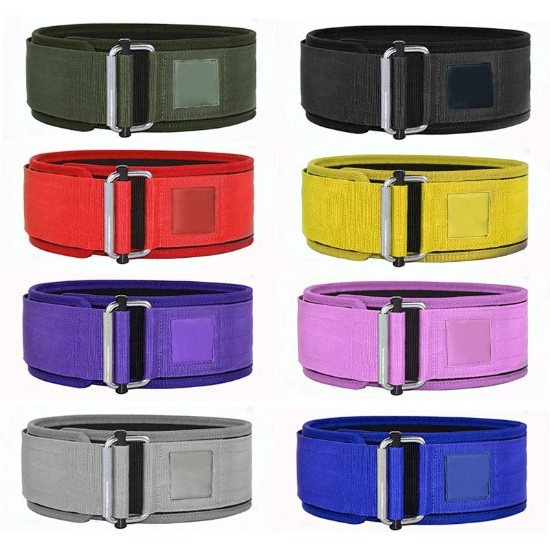 Quick Locking Weightlifting Belt Adjustable Nylon Gym Bodybuilding Workout Belts For Deadlifting Squatting Lifting Back Support