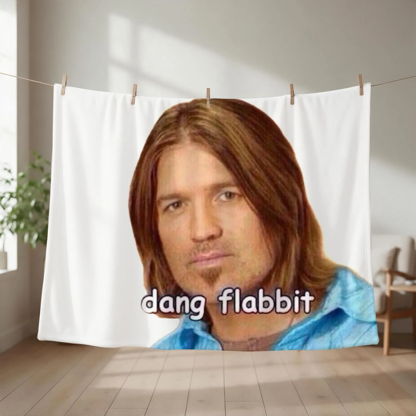 Dang Flabbit Billy Ray Cyrus Sticker Throw Blanket