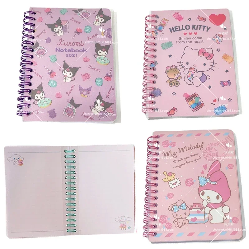 A6 Hello Kitty Leuke Spiraal Boek Spoel Notebook Mini losbladige Handboek Student Draagbare Notebook Ringband Kawaii benodigdheden