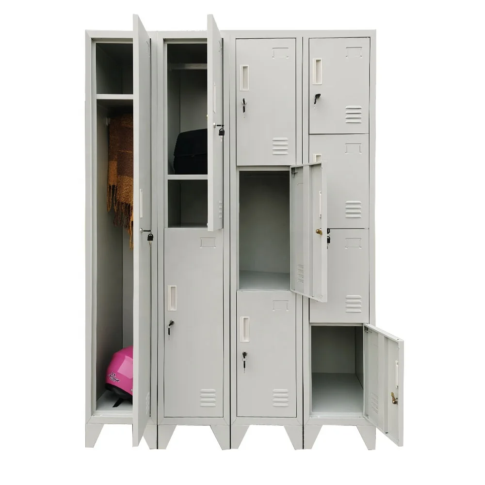 Metal Frame Locker with Stand Foot, Clothes Cabinet, Dormitory Locker