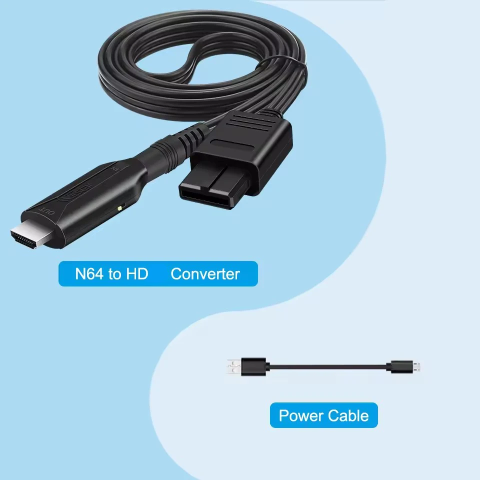 N64 to HDMI-compatible cable Converter Adapter,for Nintend 64 & Super SNES and NGC,Digital Cable,Restore Game Screen