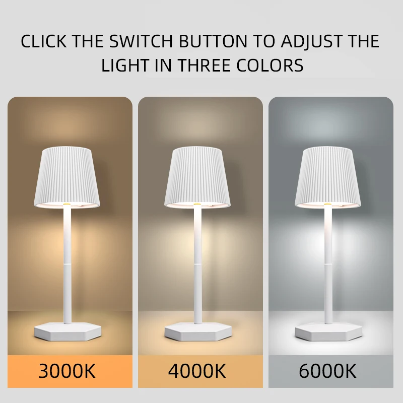 3-وضع اللمس LED لمبة مكتب قابلة للشحن عكس الضوء ضوء الليل الإبداعية المحيطة ليلة مصباح لغرفة النوم غرفة المعيشة بار ديكور #2