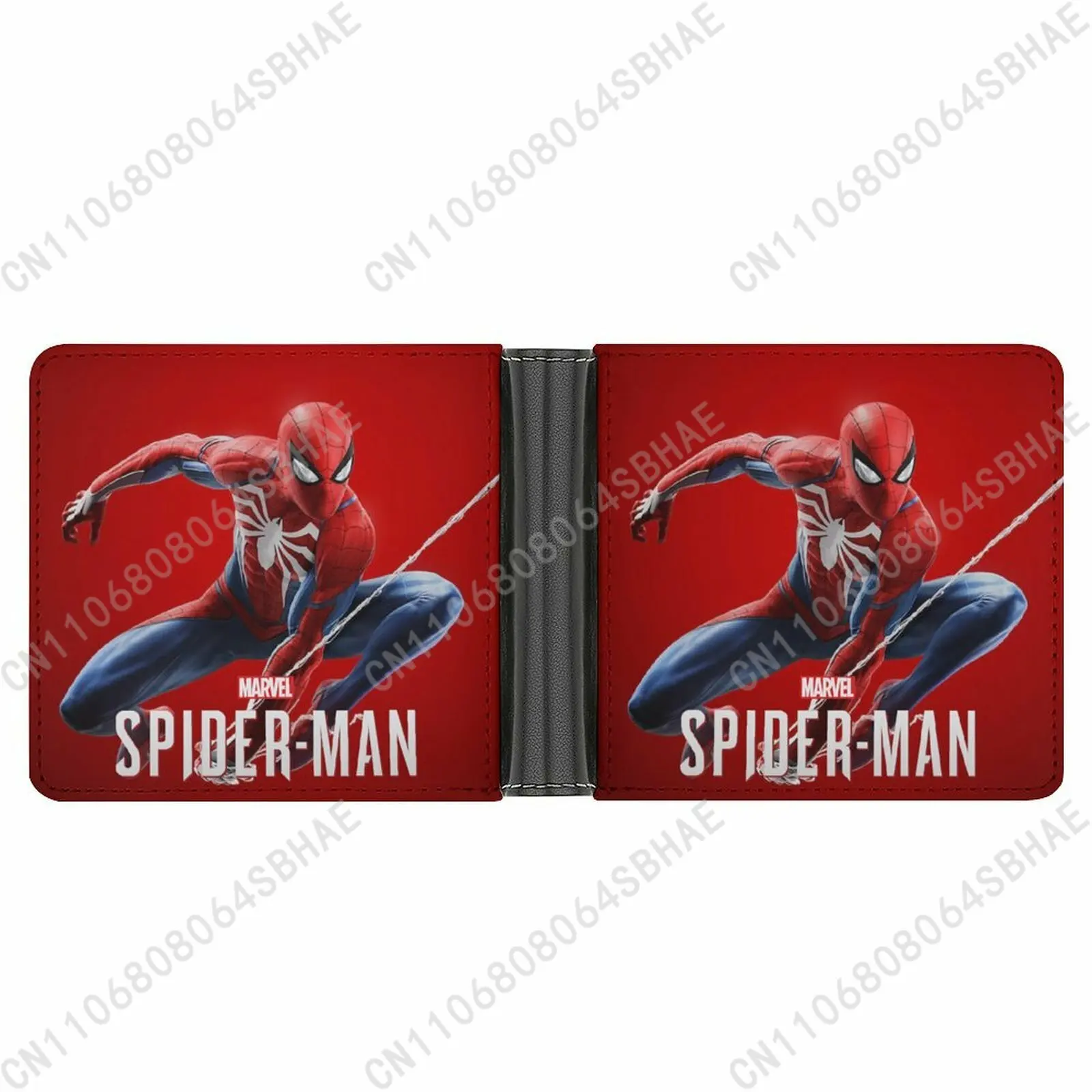 

Marvel Spider Man Trendy Leather Wallet Teenage Male Woman Personalized Slim Credit Card Holder Small Purse Daily Use Cosplay