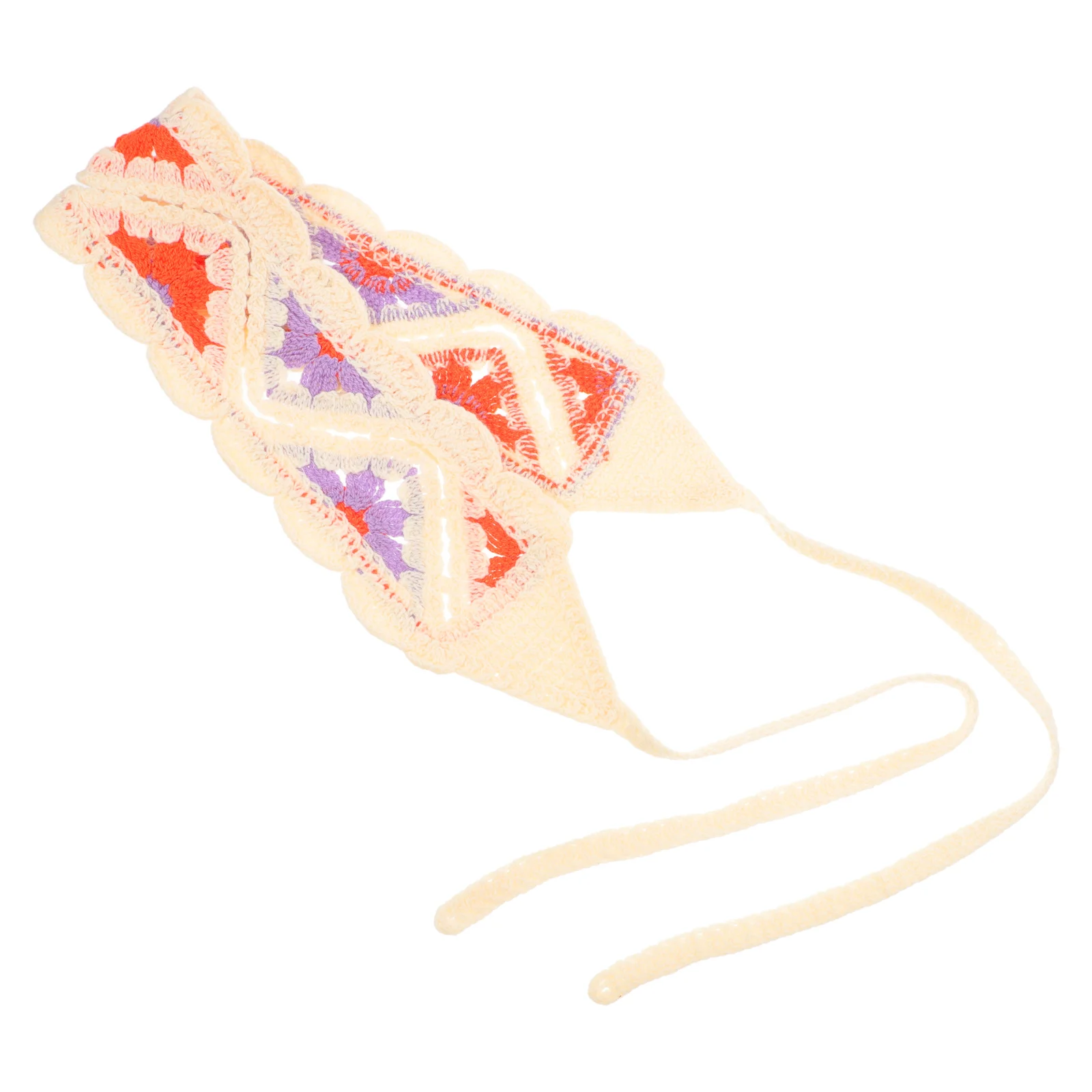

1Crochet Hair Bandana Cotton Polyester Boho Styles Headband French Triangle Scarf Hair Accessories For Women