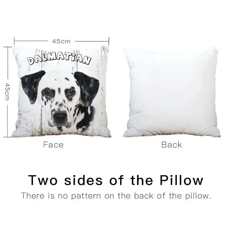 1PC 45*45cm Cute Dog Yorkie Pillow Case Pug Pillows Sofa Car Bed Sofa Pillow Case Bedroom Decoration Cushion Cover