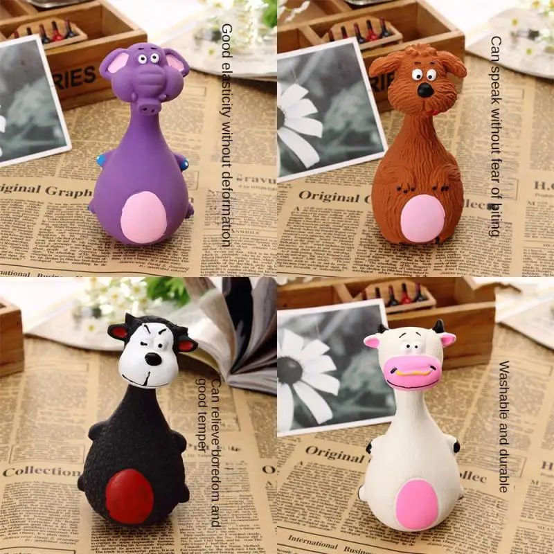 Xiaomi Latex Dog Toys Sound Squeaky Elephant Cow Animal Chew Pet Rubber Toys Small Large Dogs Bite Resistant Interactive Toy