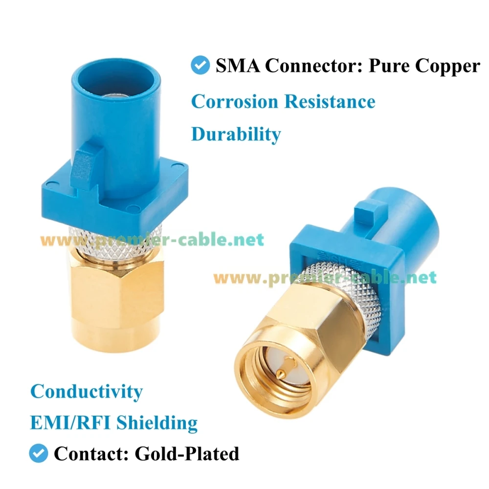 FAKRA Z Stecker auf SMA Stecker Adapter 50 Ohm Automotive RF Koaxial-Fahrzeugantennenanschluss für GPS GNSS 4G LTE Telematik Satellit – Detail 5