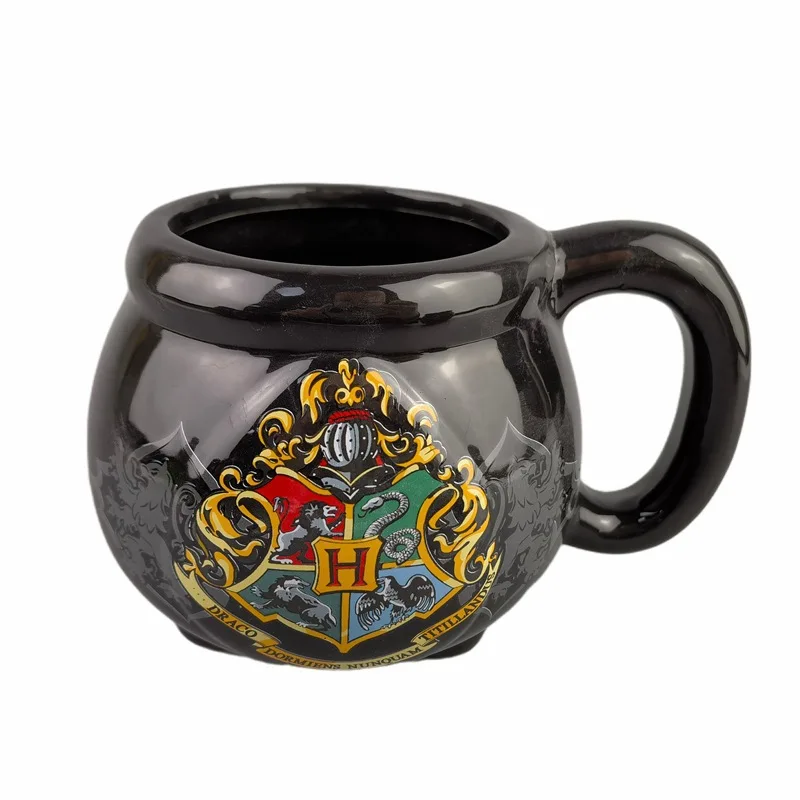 Harris Potter Glasses Mug Anime Periphery Magic Castle Mug Hogwarts Badge Shape Mug Gryffindor Creative Cartoon Mug Couple Gifts