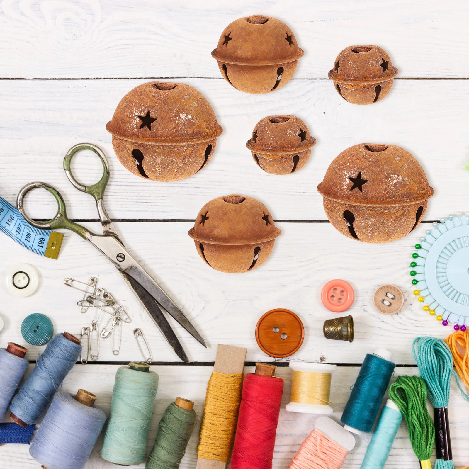 

30 pcs Christmas Bell Decorations Set 10M Rope Hanging Jingle Bells For Tree Window Wall Wreath Ceiling Holiday Party Decor