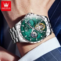 OLEVS-Montre-bracelet mécanique étanche pour homme, modules de volant d'inertie, montre automatique Seton, ciel étoilé Shoous, montre d'affaires 3