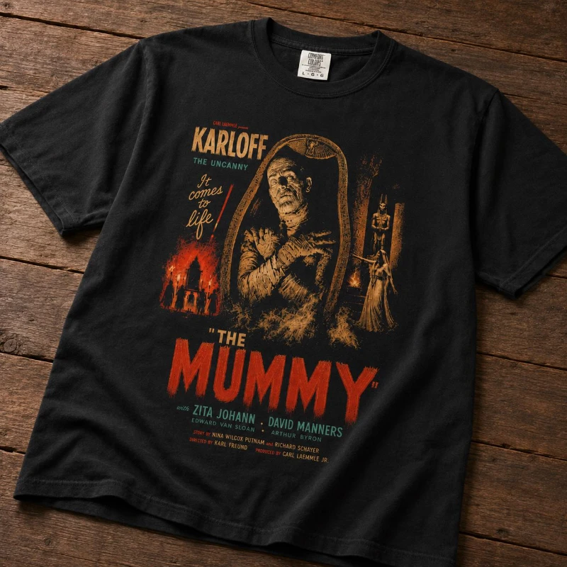 The Mummy Shirt, Vintage Horror Movie Tee, Classic Monster Graphic T-Shirt