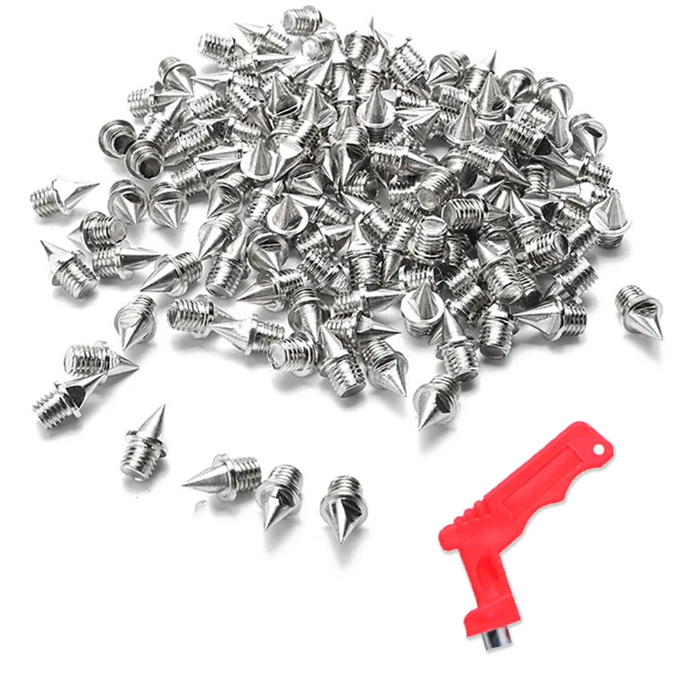 120Pcs 1/4 Inch Track Field Needle With Wrench Spikes Hard Steel Spikes For Running Camping Shoes Spikes Replacements