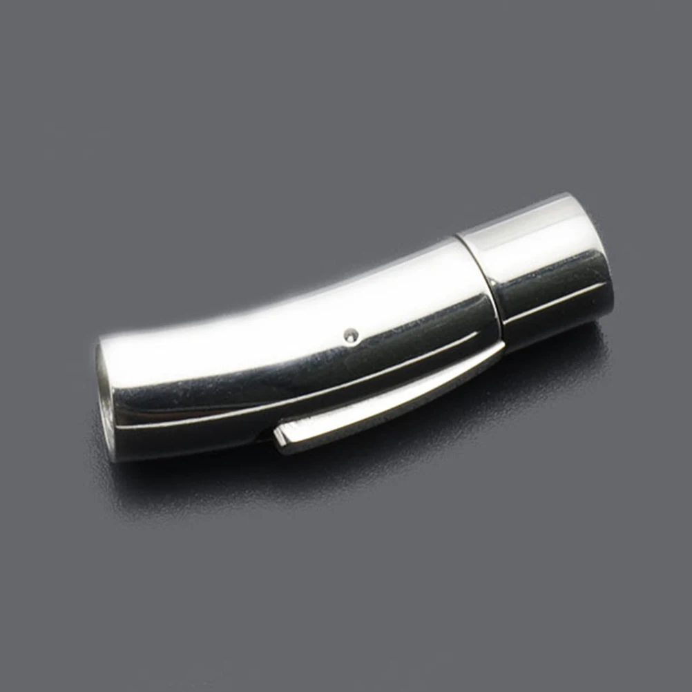 

2 Pcs Necklace Clasp Stainless Steel Snap Button Magnetic Crimp Cord End