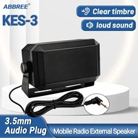 ABBREE Rectangular External Communications Speaker External Scanners for All 3.5mm Audio Plug CB Radios and Mobile Radio