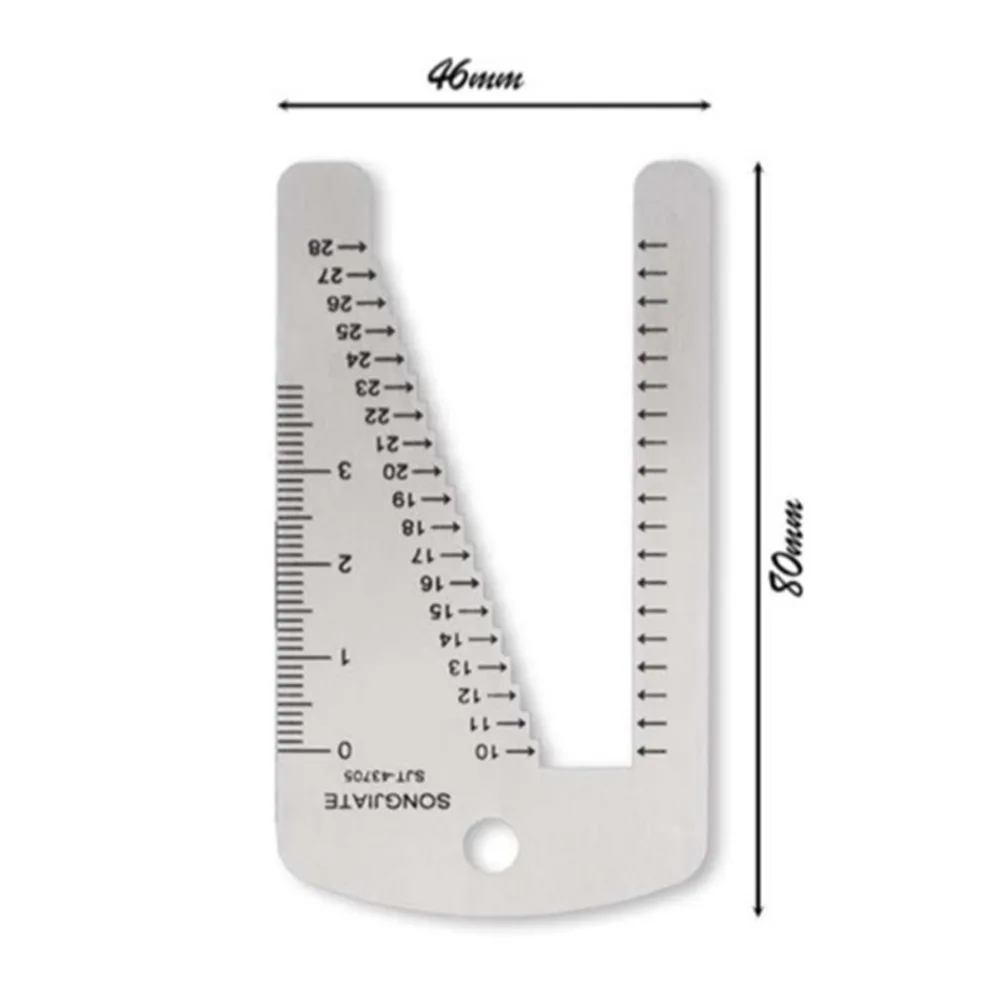 

Accessories Woodworking Watchband Ruler Drawing Ruler Lightweight Portable Stainless Steel Stencil Template 46x80x2mm