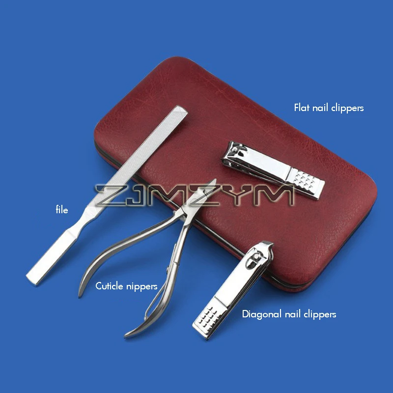 Juego de cortaúñas de acero inoxidable, herramientas de manicura de belleza, cortaúñas de regalo, 9 piezas