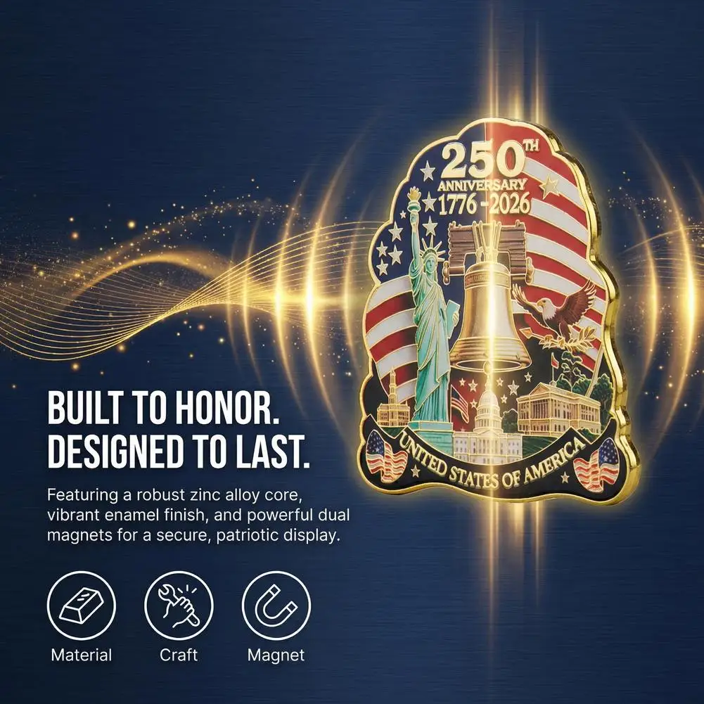 250th Anniversary Of The United States Commemorative Pin Liberty 1776-2026 American Patriotic Badge Liberty Eagle Brooch For For