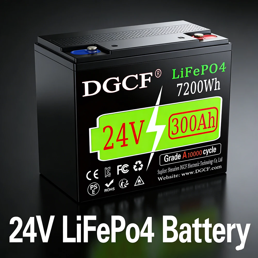 

NEW 24v 400Ah Lifepo4 Battery Pack Built-in 200A BMS 24v 500Ah Lithium Ion Battery For Boat Solar System Tax Free