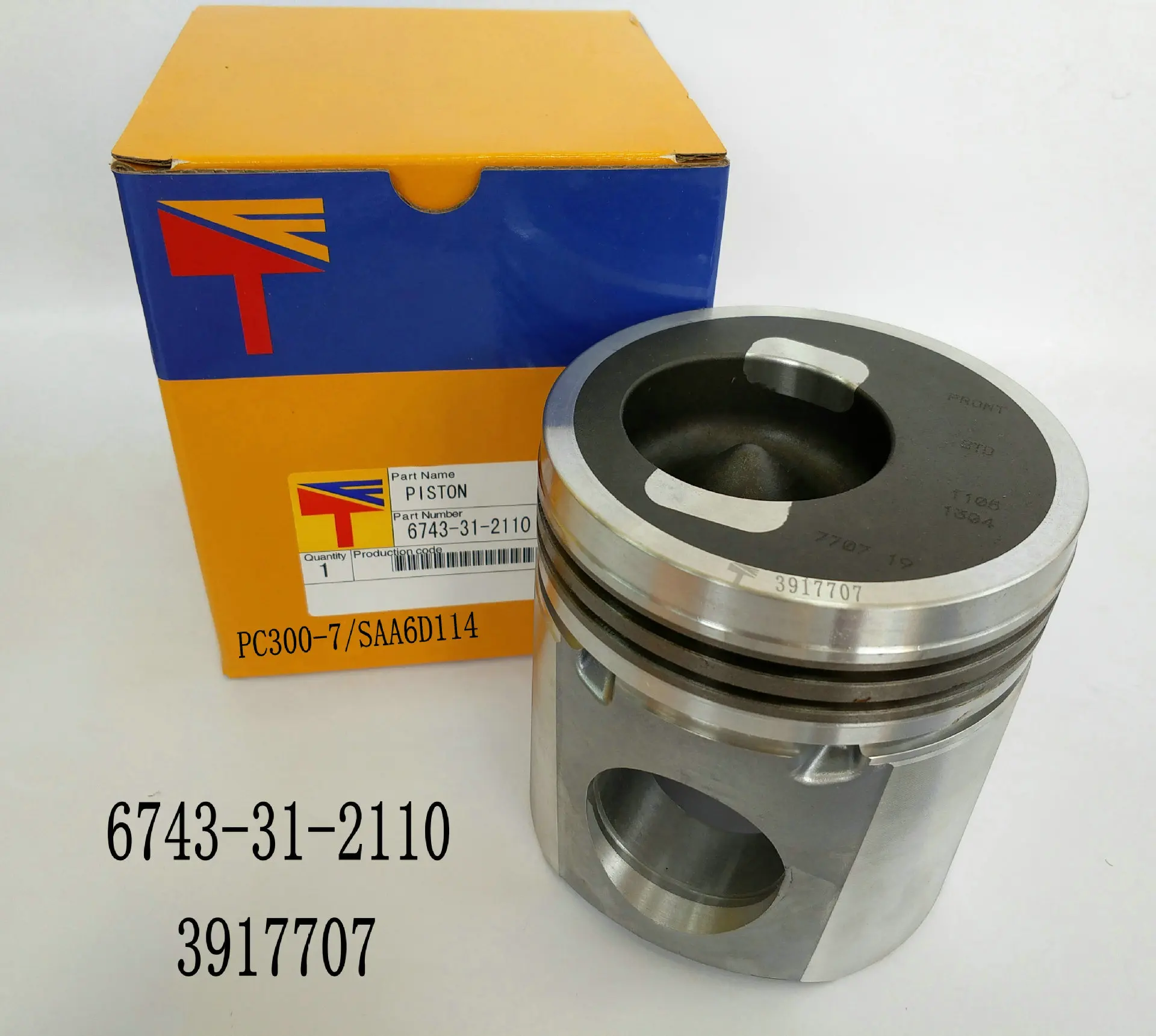 

6743-31-2110 for PC300-7 6D114 engine piston 3917707