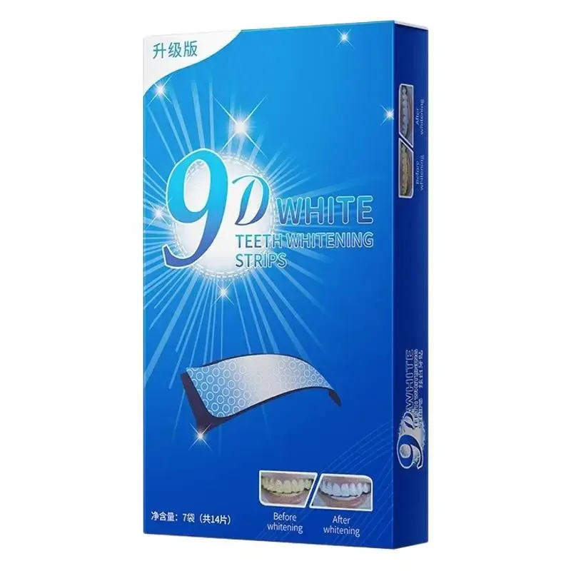 2026 New model Advanced 9D Dry Whitening Teeth Sticker Dazzling White Tooth Film Teeth Whitening Sticker for Brighter Smile