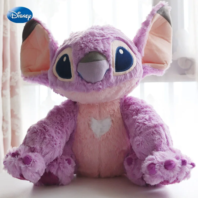 

32cm Pink Kawaii Lilo & Stitch Plush Stuffed Toys Doll 624 Angel Soft Animal Cartoon Pillow Birthday Gift For Girlfriend Love