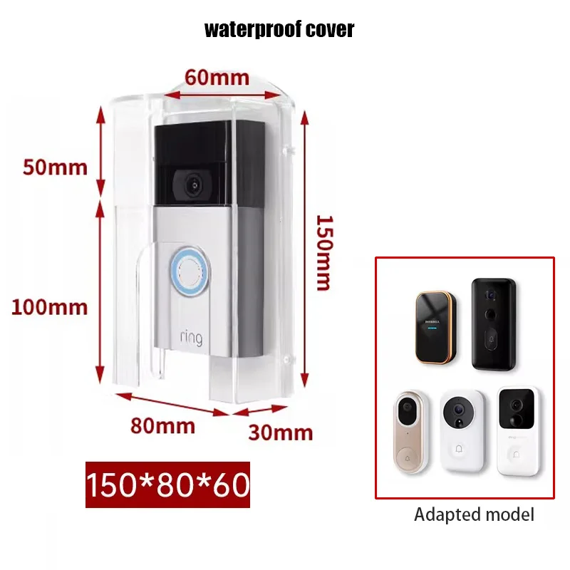 Doorbell waterproof protective case Plastic Rain Cover Anti-glare sunshade For Ring Models video doorbell Waterproof case