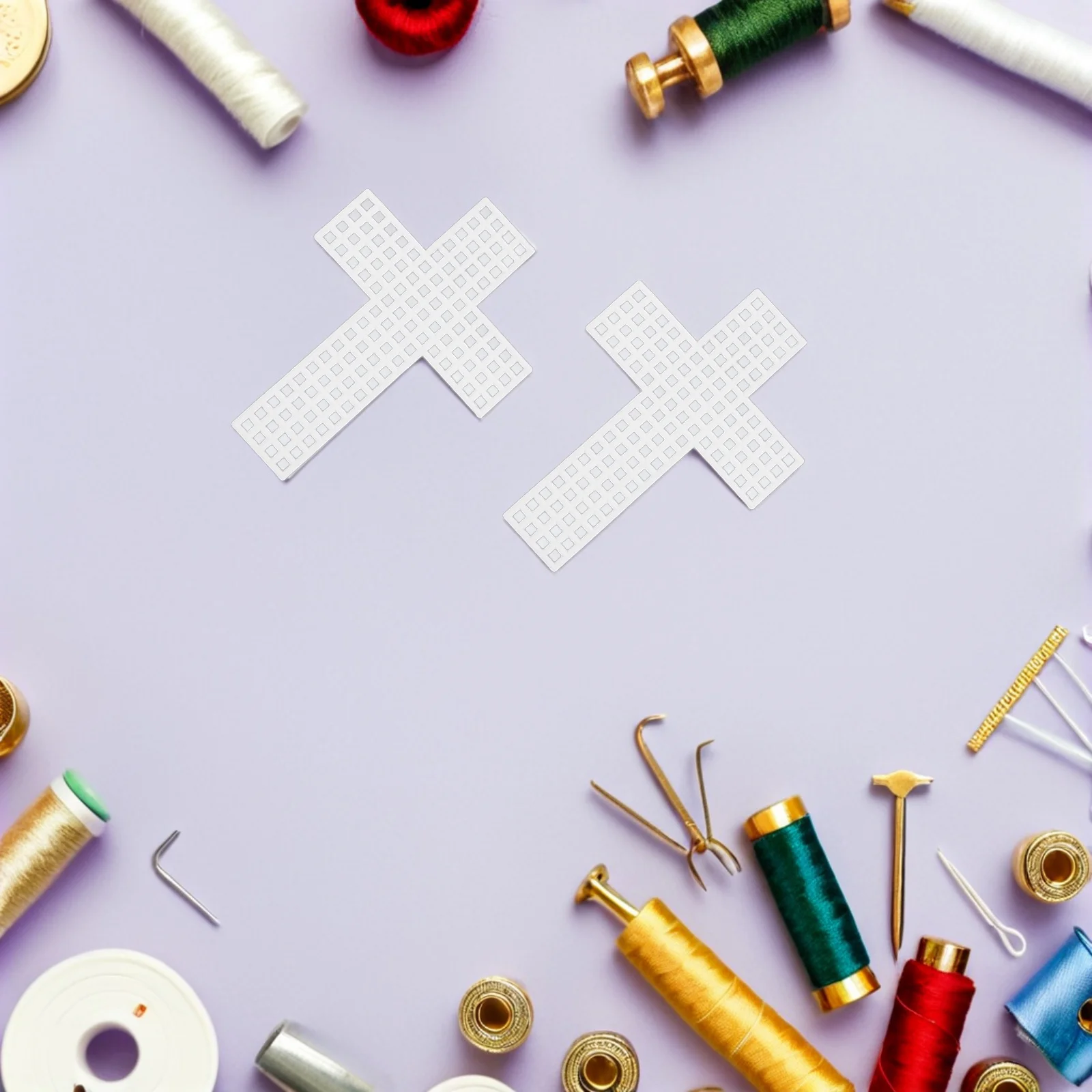 10 قطعة من البلاستيك عبر غرزة ورقة 7.8x5.5 سنتيمتر قماش شبكي شفاف DIY بها بنفسك الغزل التطريز التطريز الاكسسوارات الحرفية #3