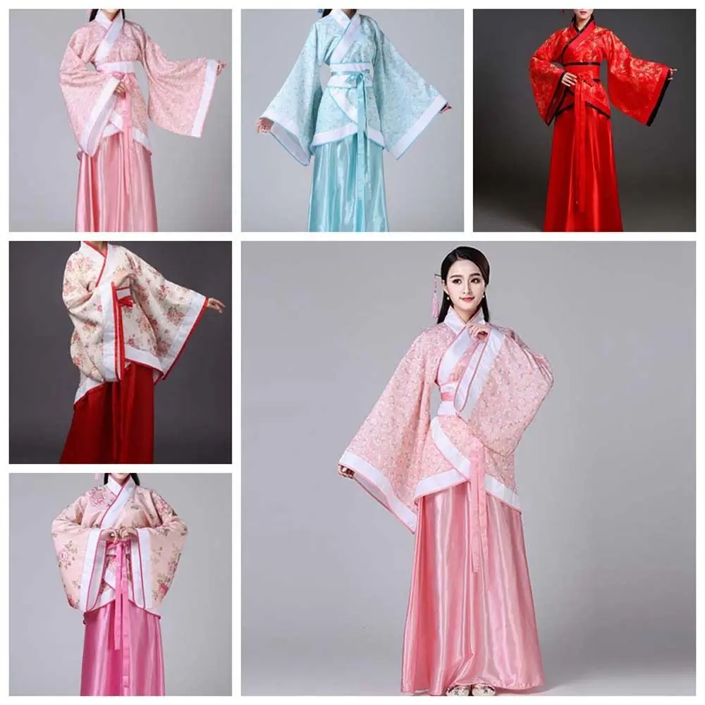 Costumes de scène jupe Hanfu chinoise, robe de cosplay de performance, tenue de prairie chinoise de la dynastie Han Tang