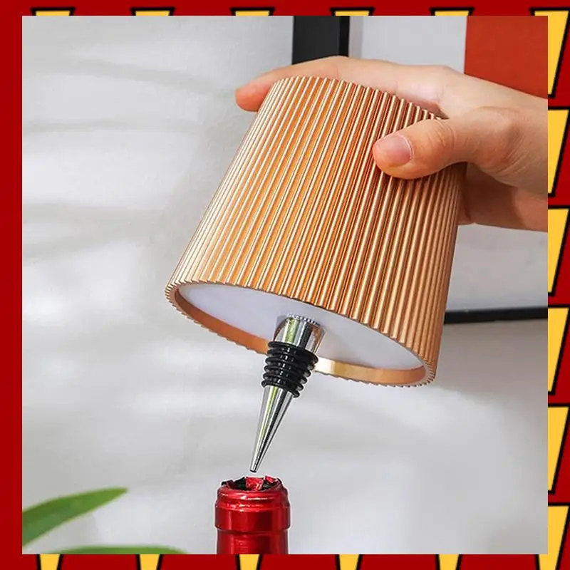 

ABNP 4X LED Wine Bottle Wireless Bottle Lamp Shade For Liquor Bottles 3 Color Stepless Dimming Wine Bottle Lights For Bars C