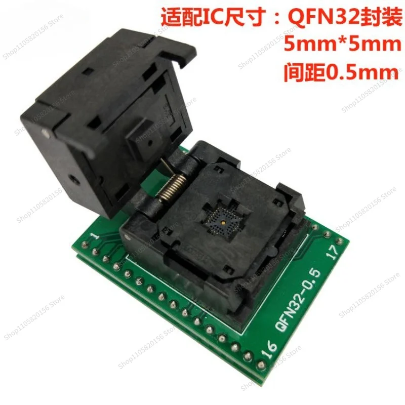 For QFN32-0.5 Programming Socket Double-Layer Adapter Clamshell Test Socket