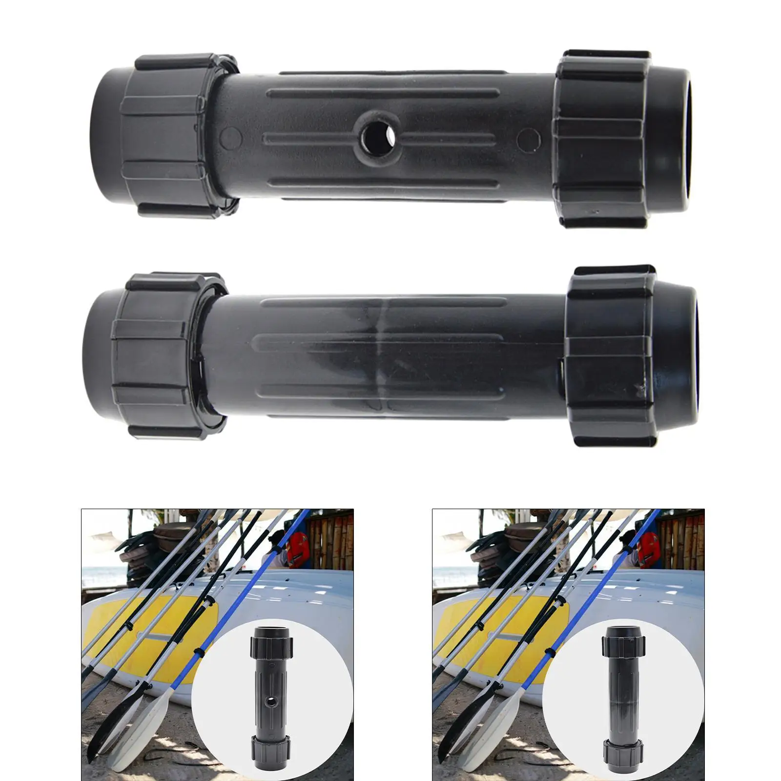 Canoe Paddle Connector Reinforced PP Plastic Oars Shaft Screw Tool Kayak Accessories for Water Sports