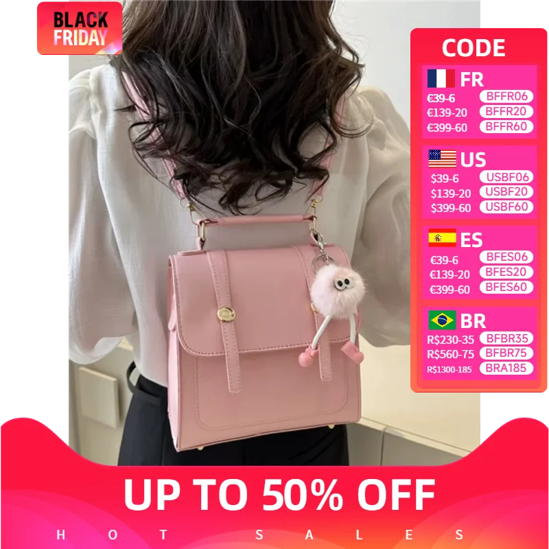 2024 Autumn Korean Version Simple Women's Backpack Fashion Leisure Commuting Travel Backpack