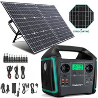 SWAREY S1000 1000W (1500W Peak) Power Station Solar Generator Power Bank Backup Emergency With 100W Foldable Solar Panel