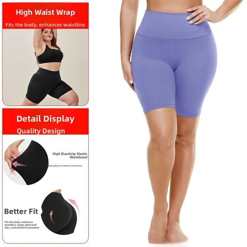 

High Waisted Double Sided Brued Yoga Pants plus Size Women's Comfortable Stretchy Bot for Fitn And Exercise
