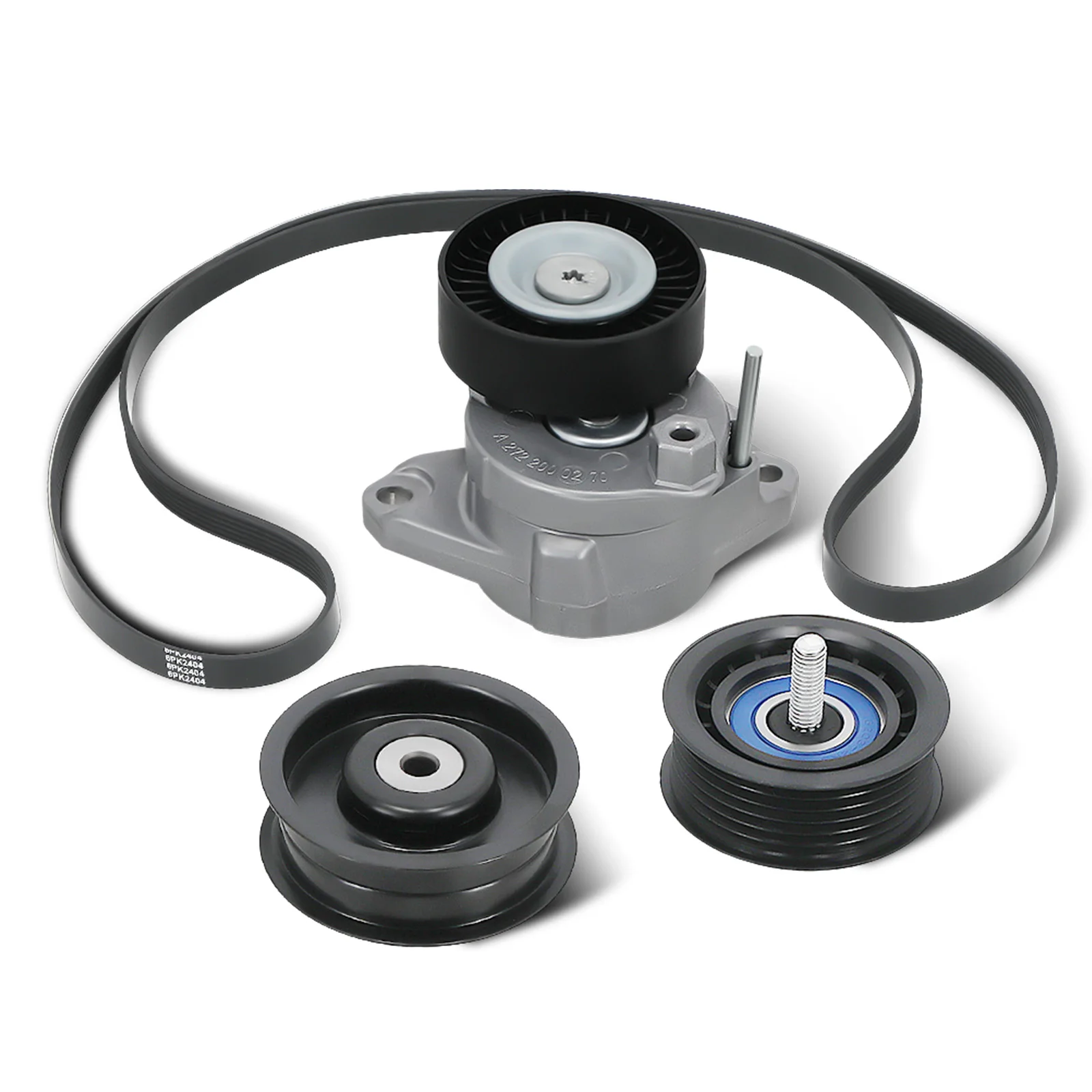 Drive Belt Tensioner and Ldler Pulley Serpentine Belt Kit for Mercedes-Benz GLK350 E550 E350 CLK350 C280 CLS550 S550 SL550 R350