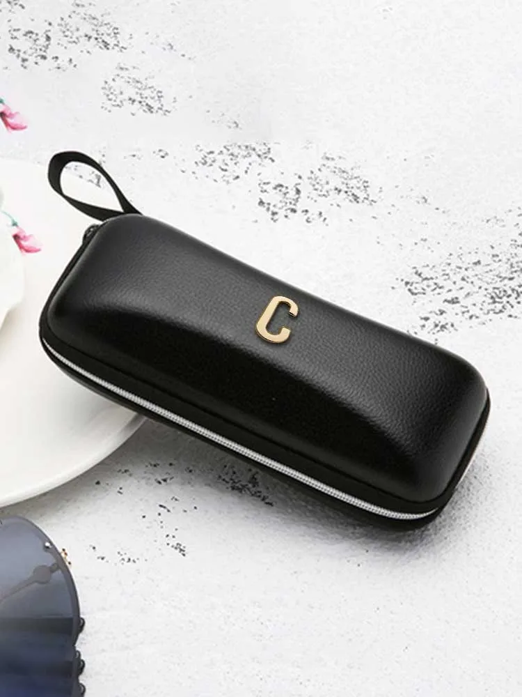 Customized Retro-Inspired Portable Case for Sunglasses Eyewear Cases Personalized Customer Name Sweet-Toned: Crystal Accent Deco