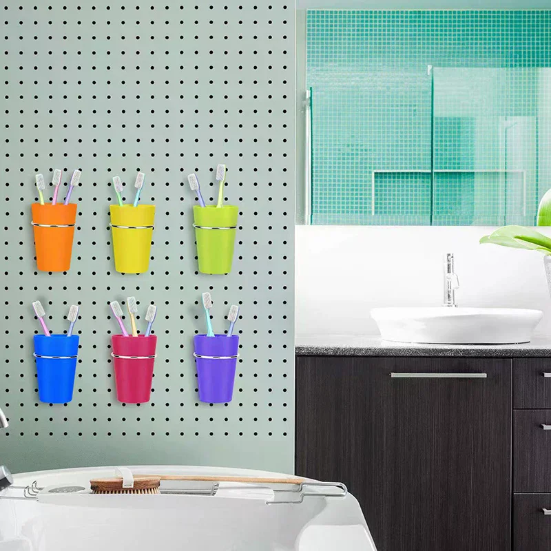 1 Set Pegboard Cup Holder Accessories For Craft Room Hook Baskets Ribbon Organizer Screw Tool For Organizing Accessories Tools