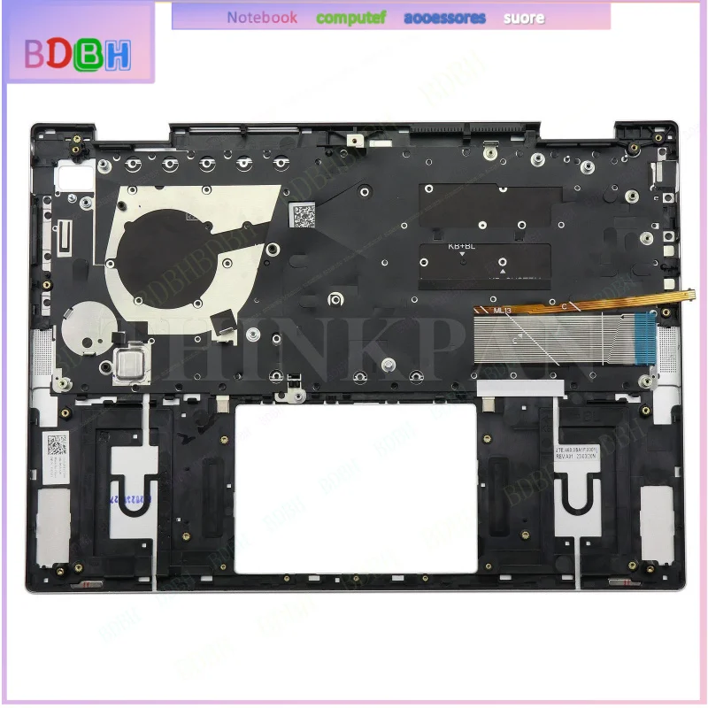 For Dell Inspiron 14 7430 2-in-1 Palmrest Backlit Keyboard MF0F1 0MF0F1 Silver