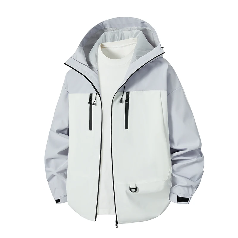 

2025 New Hooded Jaet Youthful Sle Long Sve Stand Fit for Teenage Boys Spring Autumn Winter Season Unbranded Jaet