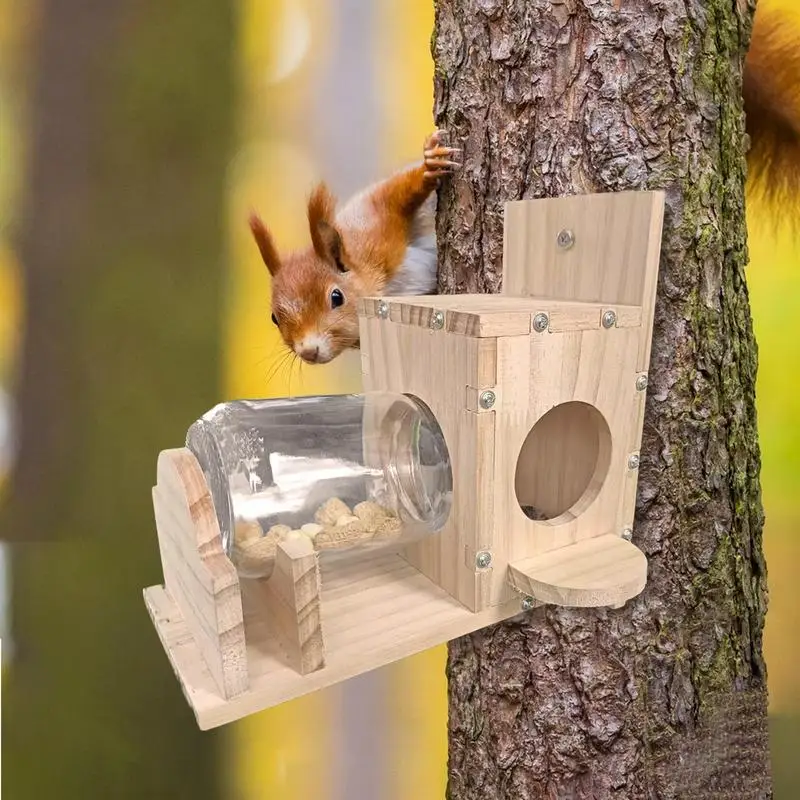 Squirrel Feeders For Outside Squirrel Feeding Box For Outdoor Backyard Safe And Fun Squirrel Food Feeder Box For Your Garden